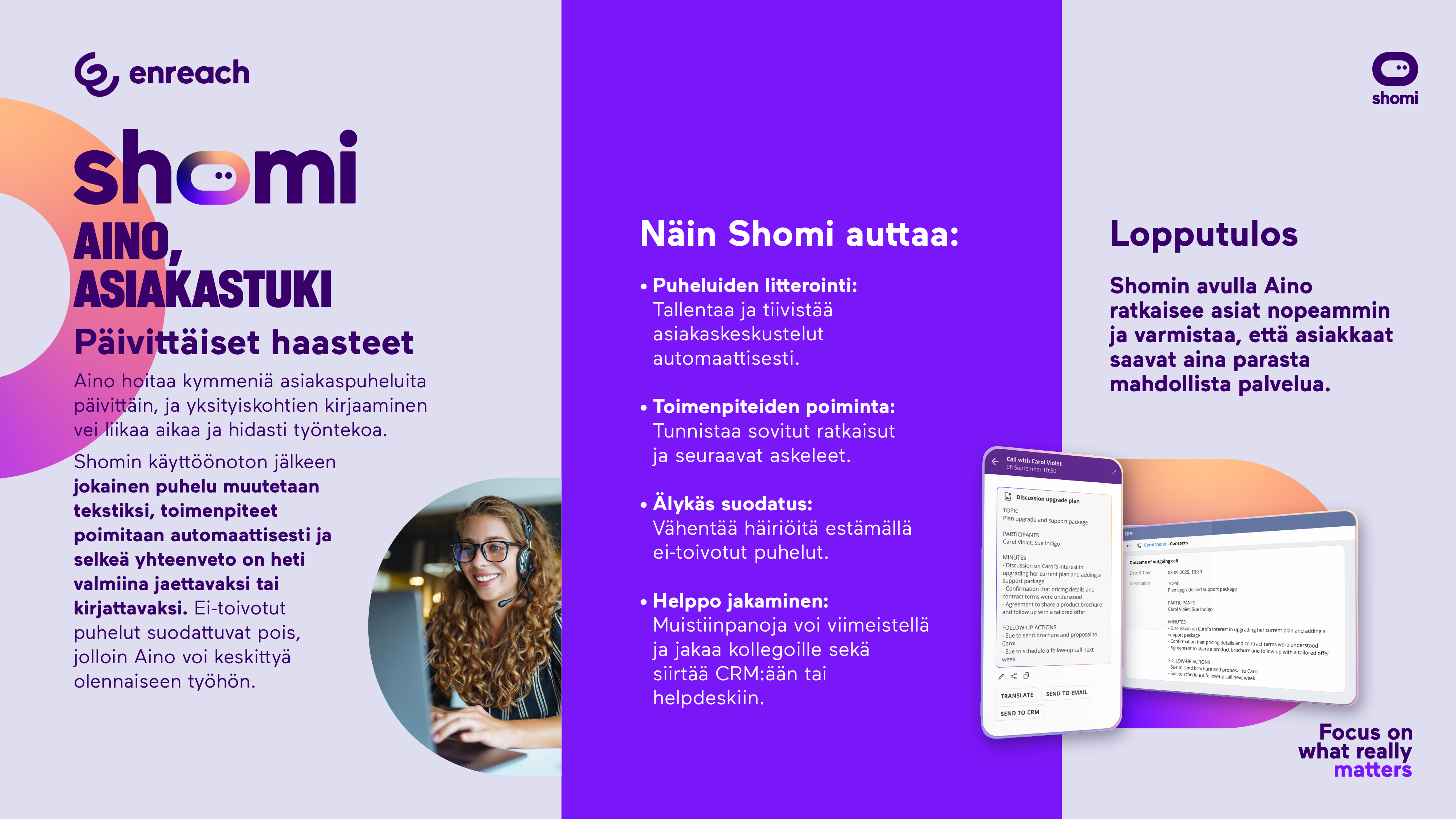 Shomi käyttötapaus asiakastuki